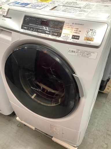Panasonic ドラム式洗濯乾燥機　2014年製　NA-VD120L. 6,0kg 固定ボルト欠品　外面ひび割れ有り