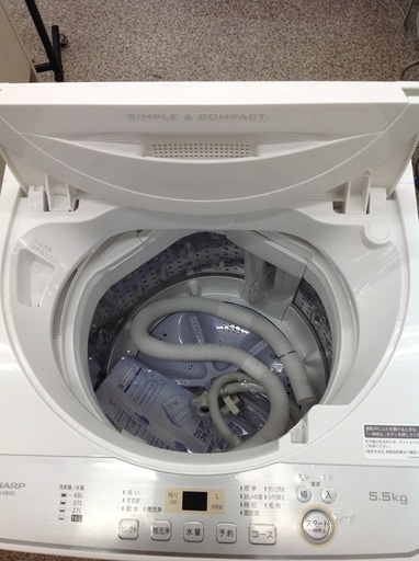 【最短即日配送可能！】5.5kg 洗濯機　シャープ【9651366】