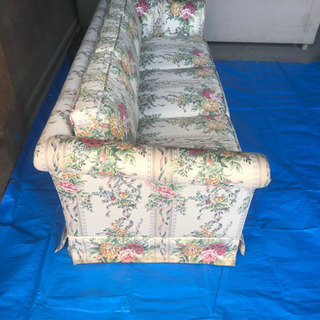 コスガ　3人掛け　ソファ　花柄