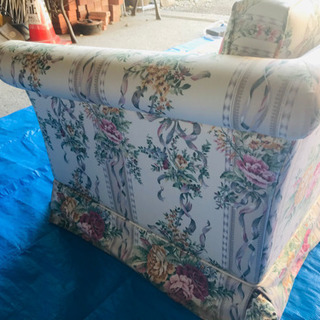 コスガ　3人掛け　ソファ　花柄