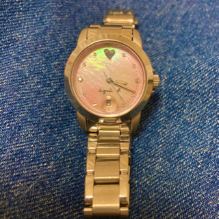 アニエスベー　agnès b. の腕時計　agnesb ピンク　ハート