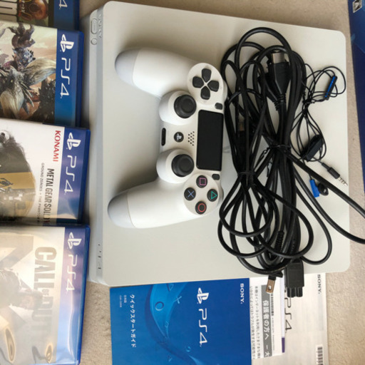 美品 PS4 本体 CUH-2200BB02 1TB ホワイト カセット付き  