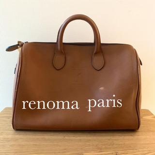 【renoma】レノマ　ミニボストンバッグ　ブラウン