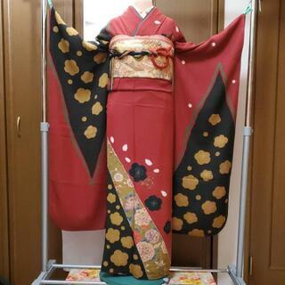 振袖(ち)、長襦袢、袋帯、小物 7点セット