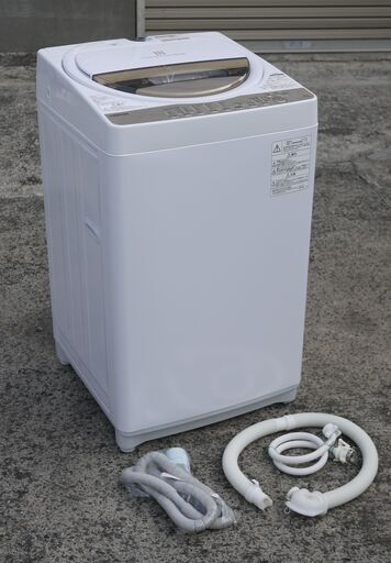 美品 20年製 東芝 全自動洗濯機 AW-6G8-W 6.0kg ZABOON ザブーン グランホワイト 浸透パワフル洗浄 部屋干しモード 温度センサー搭載