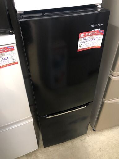 ☆中古 激安　Hisense　ノンフロン冷凍冷蔵庫　150L　2019年製　HR-D15CB　DC029　￥15,000円！！