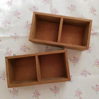 セリア　木製ボックス　2個