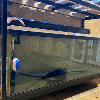 最終値下げ☆120×45×45㎝　　ガラス　水槽　設置台込み