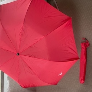 新品　折り畳み傘　赤