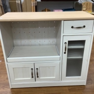 トレファク南浦和】キッチンカウンター 引き出し付き ホワイト