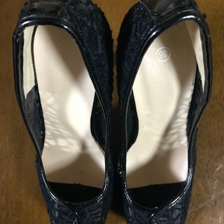 [美品] 靴 ハイヒール シースルー サンダル 23.5cm