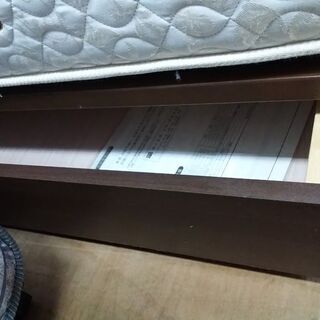 (商談中4/19)【店舗同時販売中】　フランスベッド　引出付ダブルフレーム　西川産業　ダブルマットレスセット　【店頭ご来店購入限定】