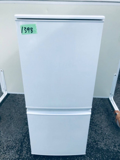 1398番シャープ✨ノンフロン冷凍冷蔵庫✨SJ-D14A-W‼️