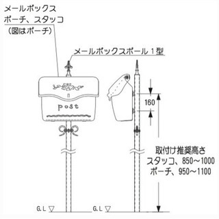 ポストとポールセット 未使用品