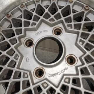 旧車 深リム　メッシュ ホイール　2本　当時物 レイズ　ボルク　レーシング　14　4穴　114.3 7j+? 旧車 深リム メッシュ ホイール 2本 当時物 レイズ ボルク レーシング