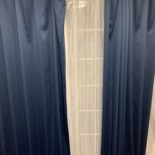 ニトリカーテン(幅100×丈200cm×2枚)レースカーテン付き