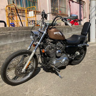 宮城県仙台市！ ハーレーダビッドソン スポーツスター 1200C チョッパー フリスコ カスタム車 ブロンズゴールド 実働 車検付き インジェクション