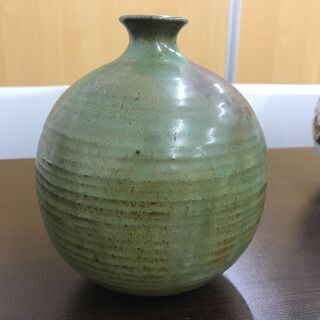 店頭販売済み🌸決算セール🌺花瓶　壷　緑🌷