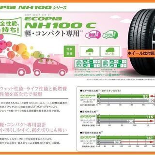 新品 BS ECOPIA NH100C 165/55R14 14インチ 夏タイヤ 4本 2019年製 ルークス フレアワゴン パレット ネイキッド等　(VVT109) クレジットカード QR決済可能