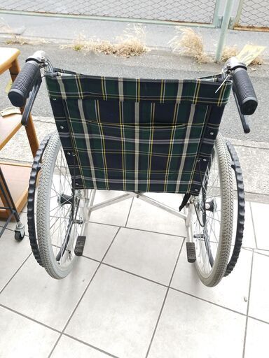 車椅子 車いす 介助用 介護用 折りたたみ式 チェック柄 買取帝国