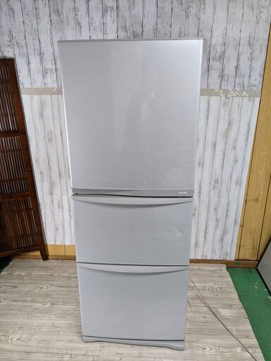東芝 ノンフロン冷凍冷蔵庫 2013年製 GR-E34N(SS)3ドア 340L 自動製氷