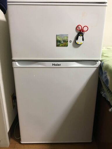 冷蔵庫HAIER　JR-N91F-W [直冷式冷蔵庫（91L・2ドア）ホワイト]　2015年製