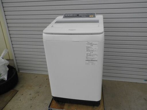 パナソニック全自動電気洗濯機 ステンレス槽NA-FA80H3　8㎏ ２０１７年無料配送（つくば市から２０キロまで）NO２
