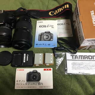 一眼レフカメラ Canon EOS Kiss X2 カメラ ダブ...