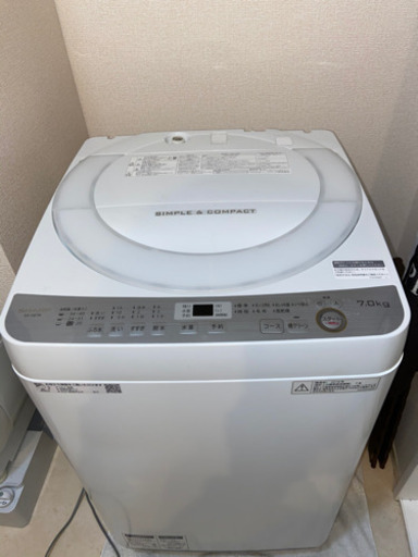 SHARP 洗濯機　2018年製　7.0kg 定価48,300