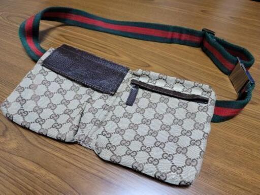 GUCCI キャンバス ウエストポーチ 正規品