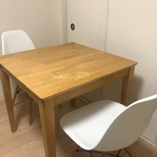 【ネット決済】ダイニングテーブル＋椅子2脚セット　4000円