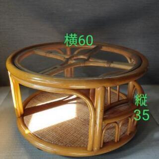 【取引中】木製ガラステーブル