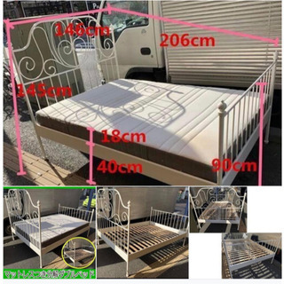 ikea のダブルベッドセット(値下げ中)