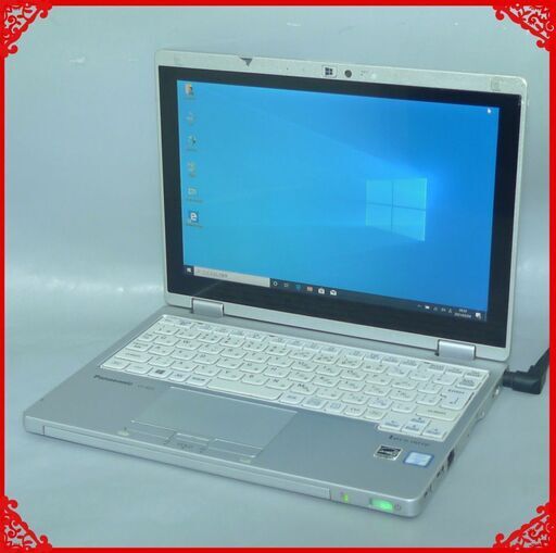 送料無料 中古良品 軽量モバイル ノートパソコン 10.1型 Panasonic CF-RZ5PDRVS CoreM5 8GB SSD-256GB 無線 カメラ Windows10 LibreOffice