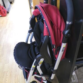 ピジョン ベビーカー 両対面式 ハイタイプ フィーノ fino 赤×黒 1～36か月