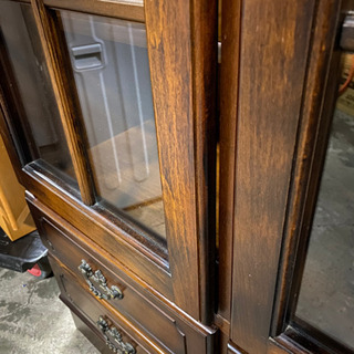 終 karimoku ガラス キャビネット 収納棚 書棚 食器棚 カリモク 菊MZ