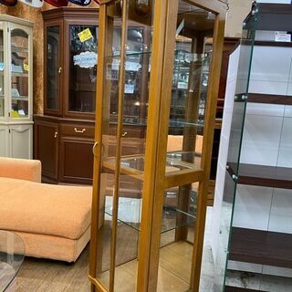 愛品館 江戸川店】飾り棚 コレクションキャビネット ID:155-017510-007 