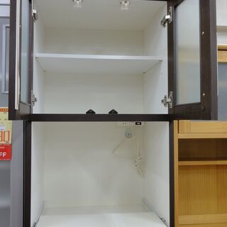NITORI/ニトリ レンジボード 食器棚 DBR ハイタイプ【ユーズドユーズ 