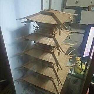 爪楊枝で作った五重塔