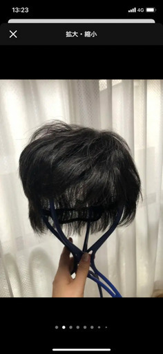 医療用かつらカツラウィッグ人毛100%白髪まじりメンズマリブウィッグ