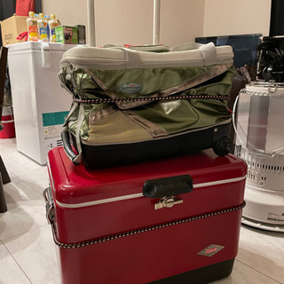 (商談中)コールマン スチールベルトクーラーボックス＆アルティメットエクストリームソフトクーラー＆コールマンキャリー