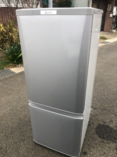 送料無料 三菱 ノンフロン冷凍冷蔵庫 MR-P15A-S　2017年製