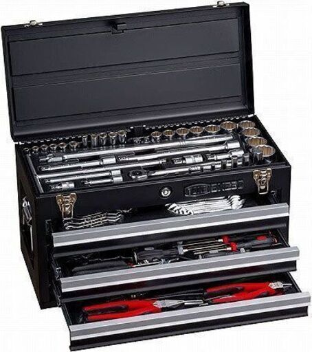 【苫小牧バナナ】新品未使用品 TONE/トネ 差込角混合 ツールセット 86点 TSX95020BK デラックスセット♪