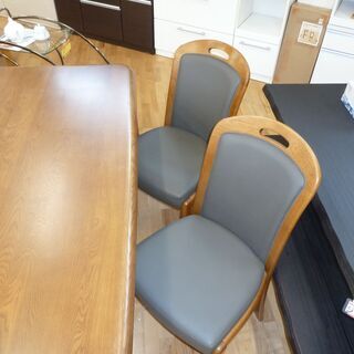 k177☆浜本工芸☆高級ダイニングテーブルセット☆ダイニングテーブル＋