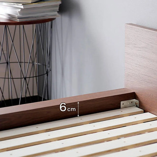 LOWYA ダブルベッド　収納付き、マットレス付き