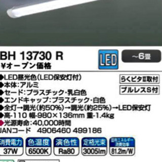 新品　コイズミ　LEDシーリングライト BH 13730 R
