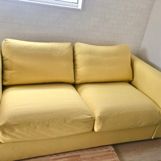 【再値下】ソファ　黄色　2人　3人　IKEA