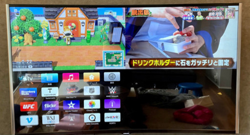 4K 55型　テレビ　値下げしました、すぐに来れる方、5000引きします　曲面ディスプレイ　TV  美品　JAPANNEXT  映りかなり綺麗です