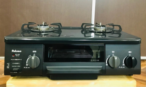 ★【引取り決定済み】中古品　Paloma都市ガスコンロ　排気口網欠品