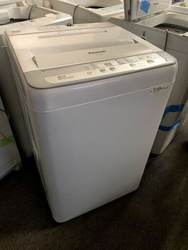 【苫小牧バナナ】2016年製 Panasonic/パナソニック 5.0kg  洗濯機 NA-F50B9 ホワイト系 単身向け 清掃済み♪